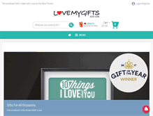 Tablet Screenshot of lovemygifts.co.uk